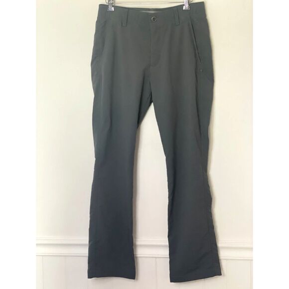 Under Armour Gray Nylon Blend Women's Pants Grip Waist Size 32 x 30 (d46) - Picture 1 of 13